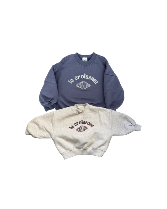 Croissant trui grijs/beige