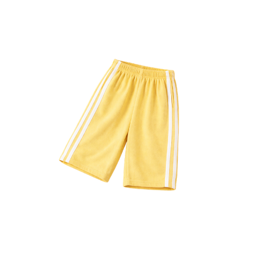 Wide fit badstof broekje geel