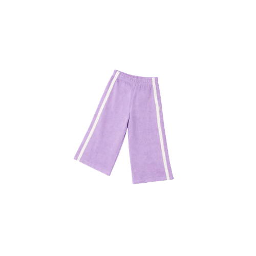 Wide fit badstof broekje lila