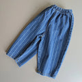 Streep denim pants
