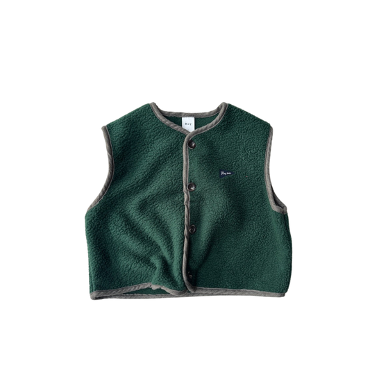 Green teddy vest