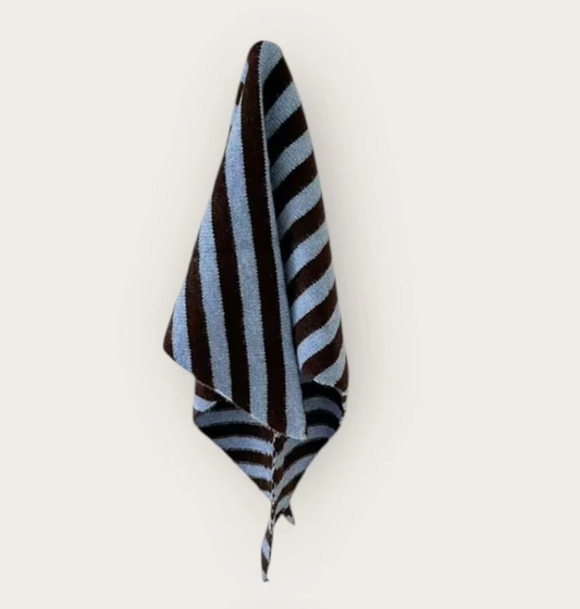 Gestreept sjaaltje blauw