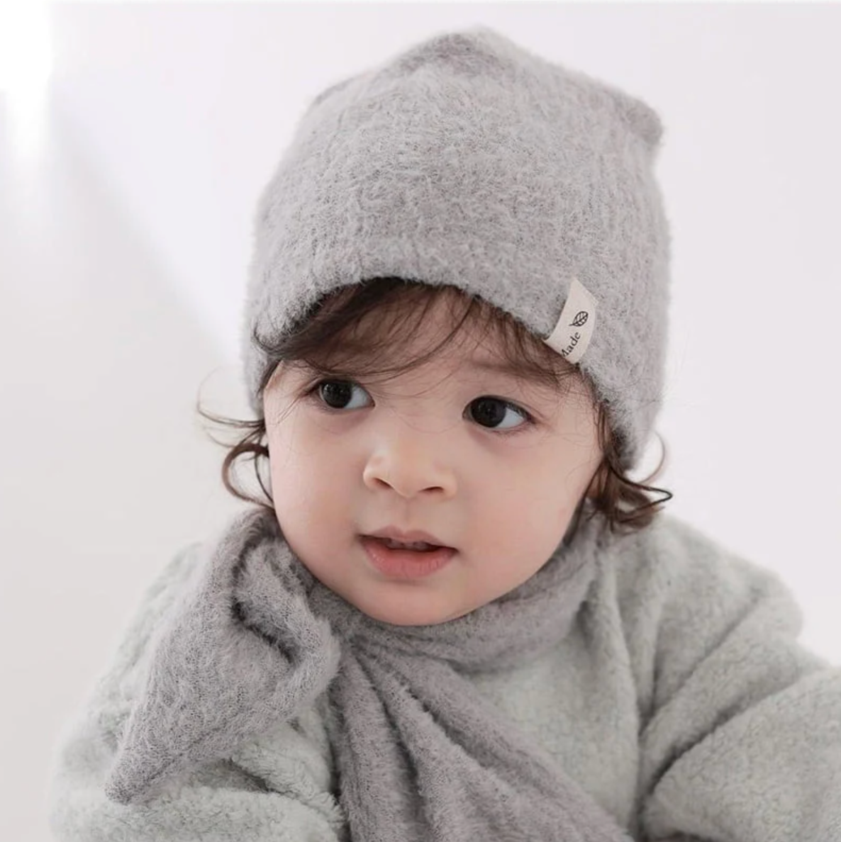 Superzachte beanie grijs