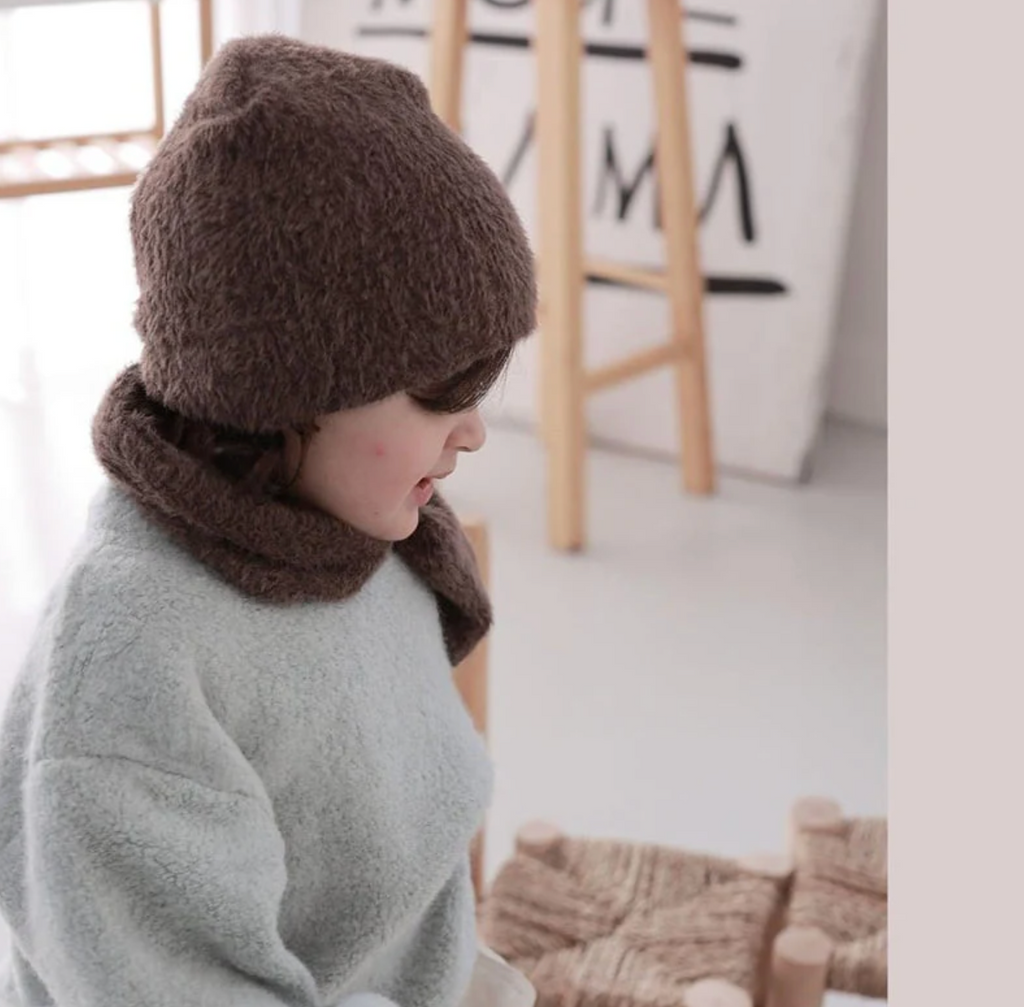 Superzachte beanie bruin