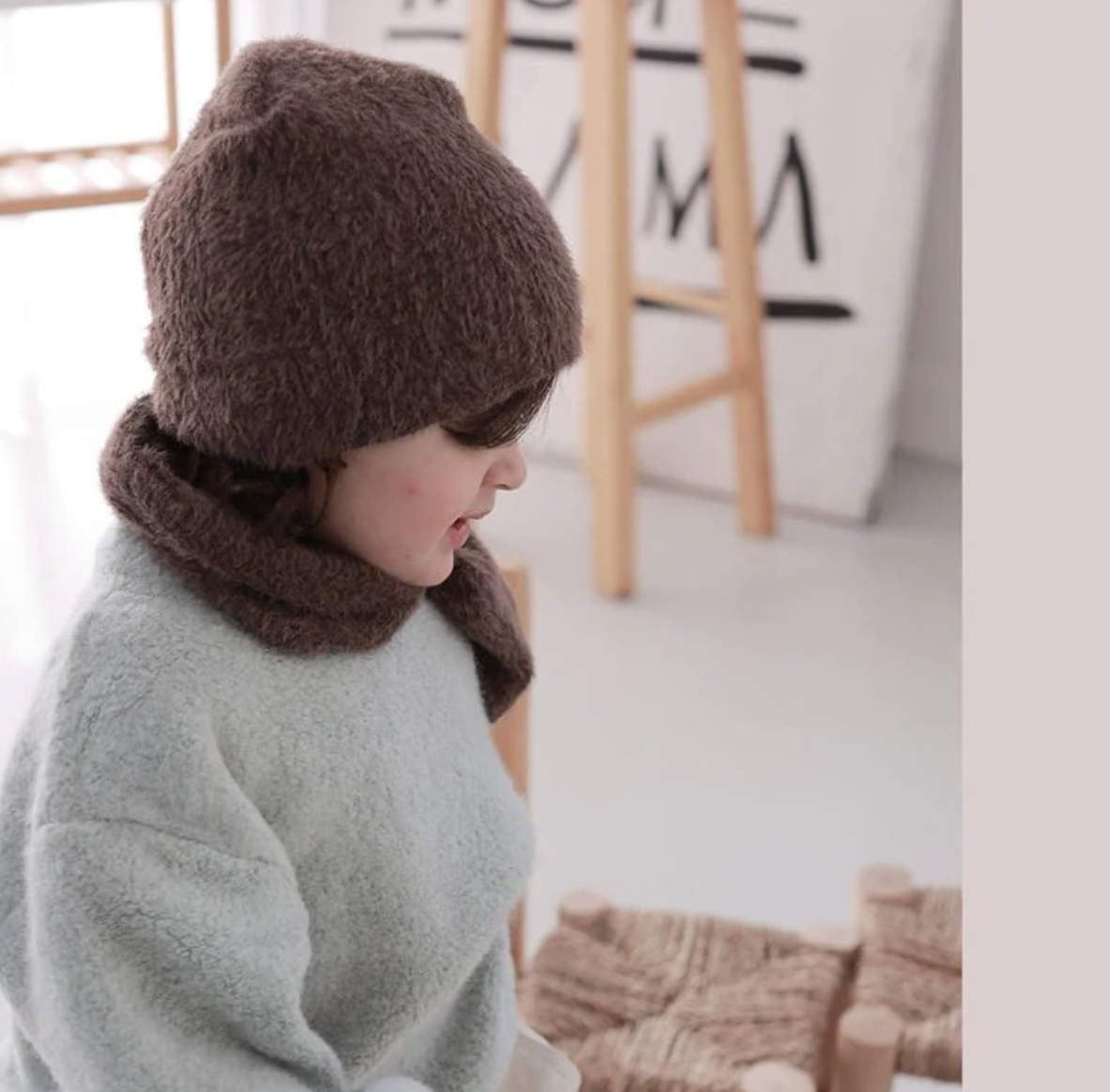 Superzachte beanie bruin