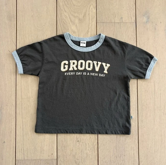 Groovy tee Grijs/Blauw