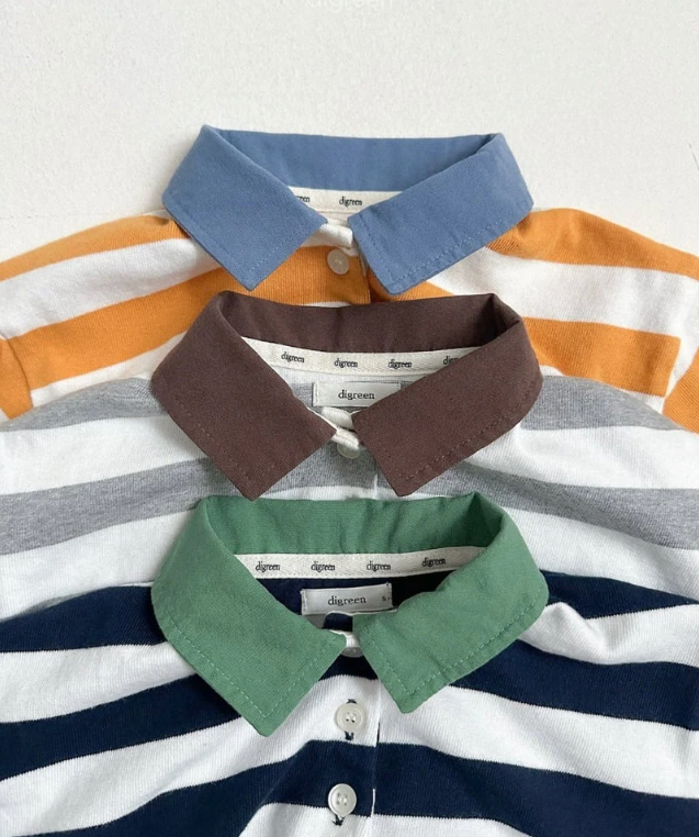 Striped Collar Sweatshirt