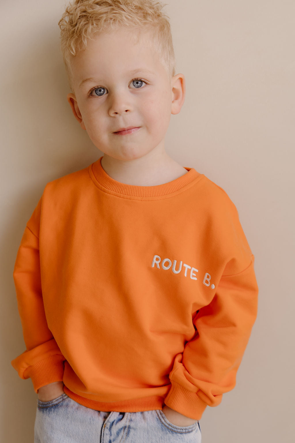 Oranje sweater Route B