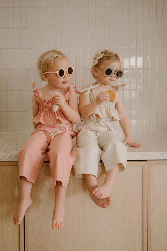 Linnen set ruffle