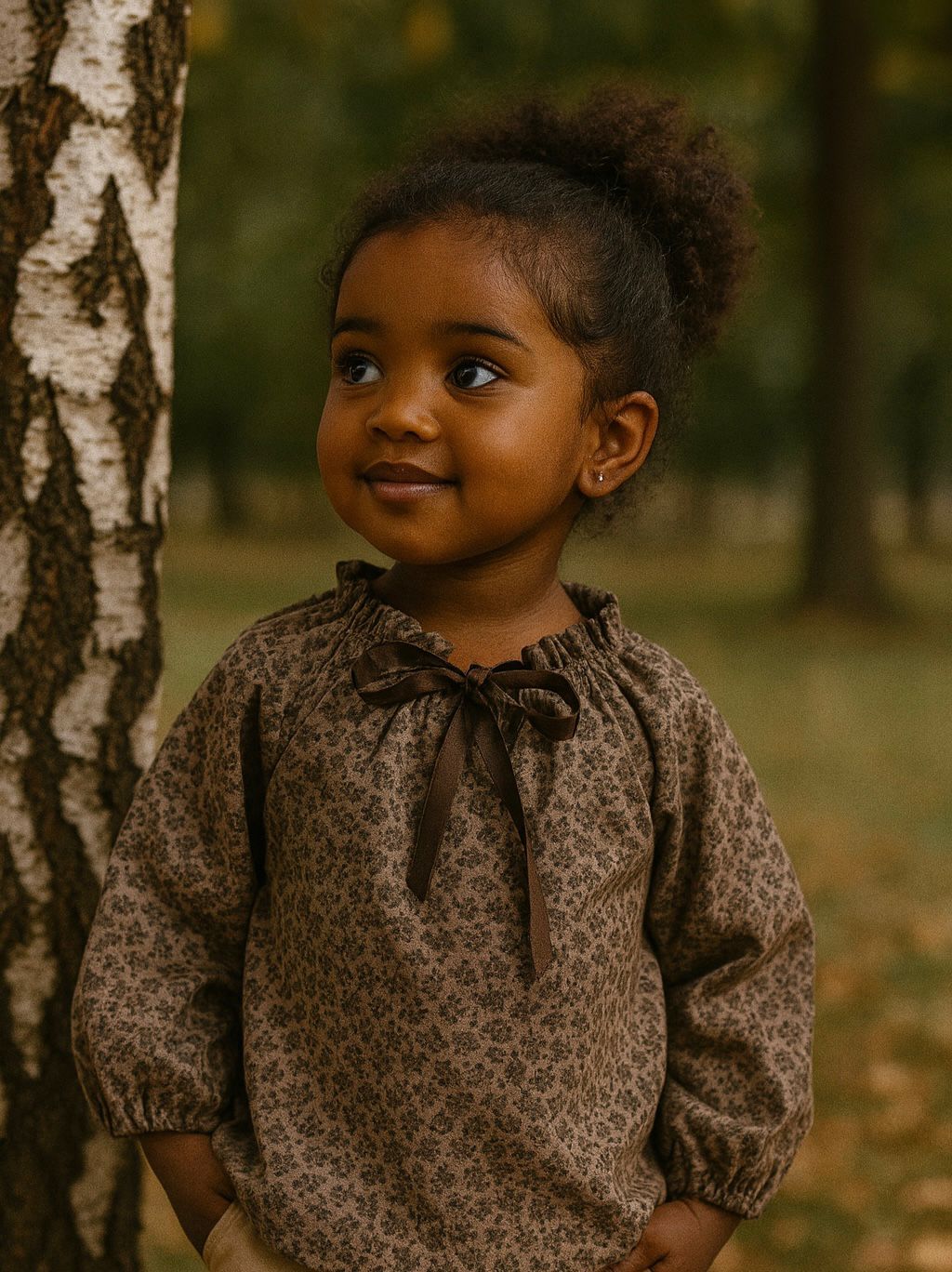 Dunkelbraune Bluse