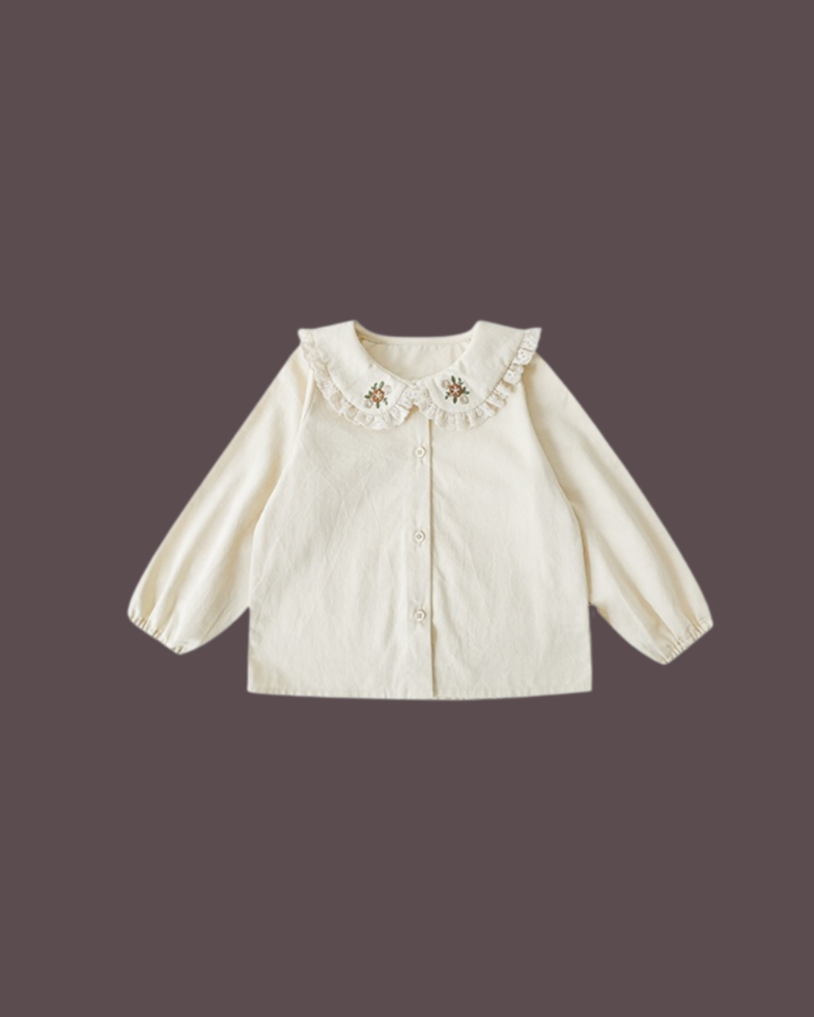 Blouse Daisy Embroidery – Cream