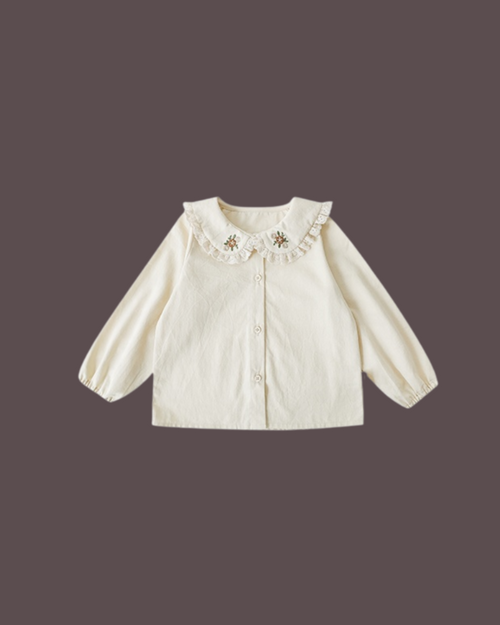 Bluse Daisy Embroidery – Creme