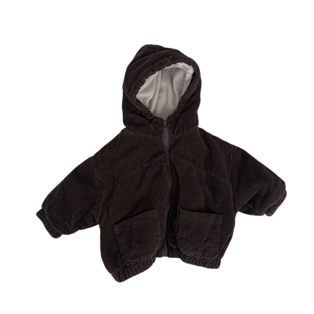 Cord-Kapuzenjacke – Chocolate