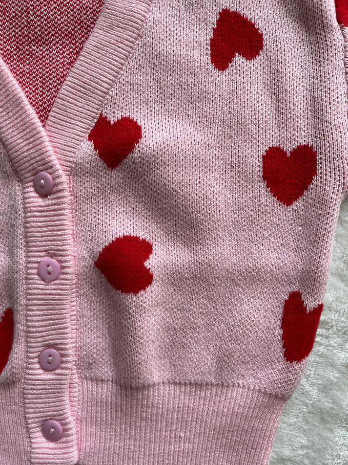 Roze hartjesvestje