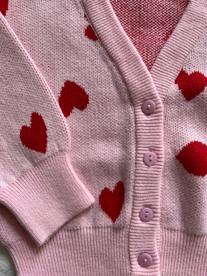Roze hartjesvestje